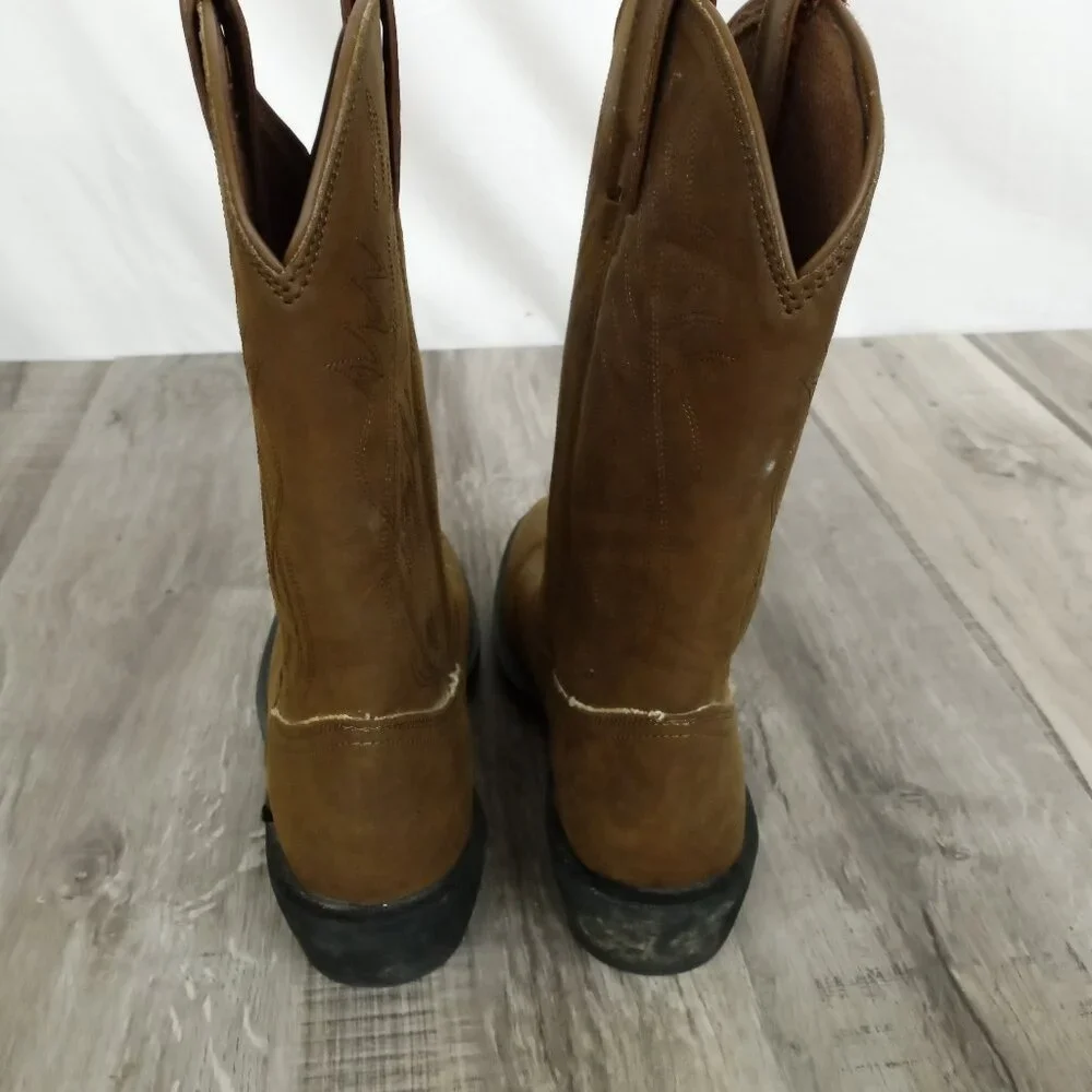 Justin Boots Men's 10.5 D Western No Lace Leather Boots